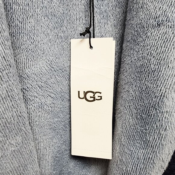 UGG Mens Navy Blue Reversible Robe Size M/L Soft Waist - Picture 3 of 6